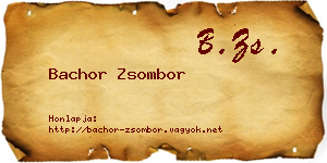 Bachor Zsombor névjegykártya