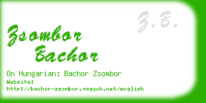 zsombor bachor business card